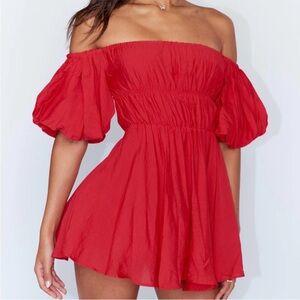 Princess Polly Off-Shoulder Red Dress